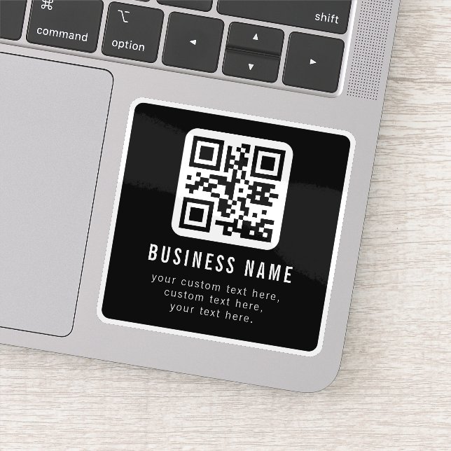 Customizable QR Code & Editable Text Design Sticker (Detail)