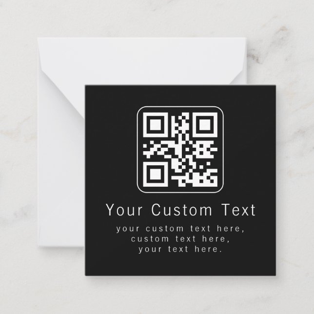 Customizable QR Code & Editable Text Template (Front)