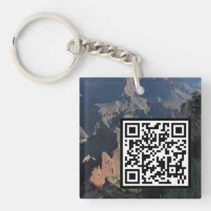 Customizable QR Code Grand Canyon Photography Keychain
