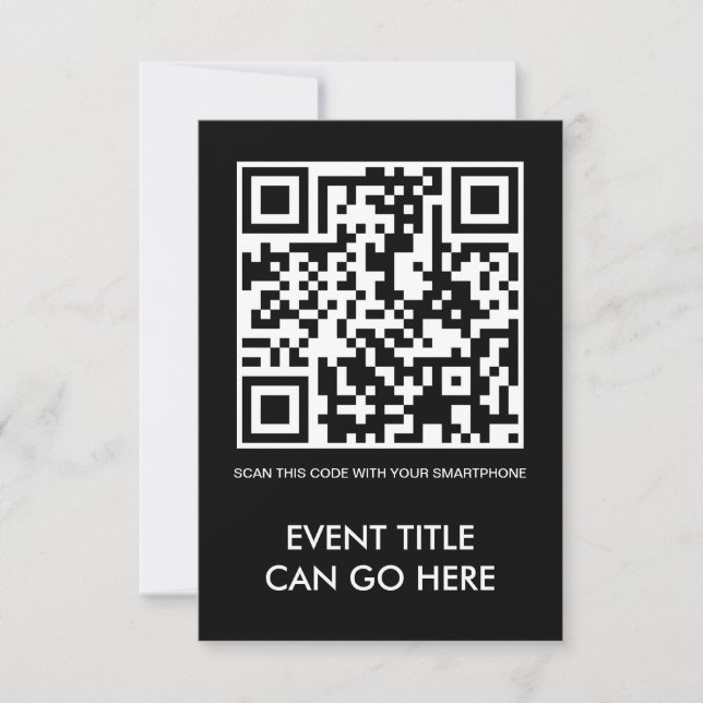 customizable QR code Invitation (Front)