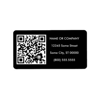 Customizable Qr Code Label by asyrum at Zazzle