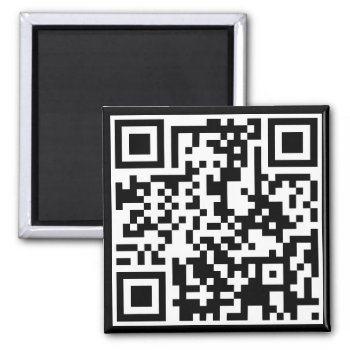 Customizable Qr Code Magnet by asyrum at Zazzle