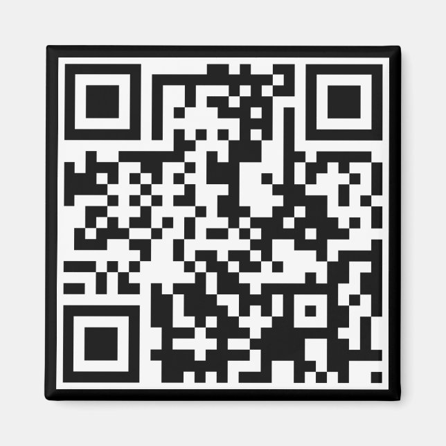 customizable QR code Magnet (Front)