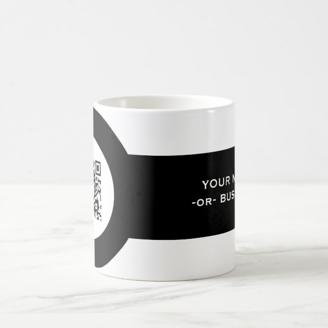 customizable QR code magstrip Coffee Mug (Center)