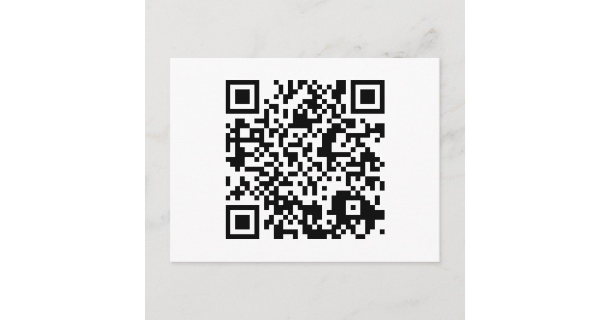customizable QR code Postcard | Zazzle