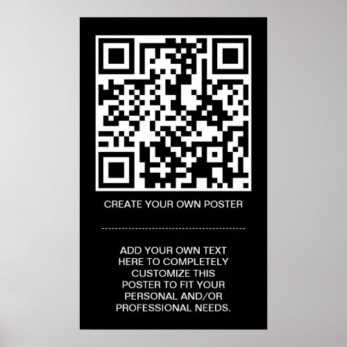 customizable QR code Poster