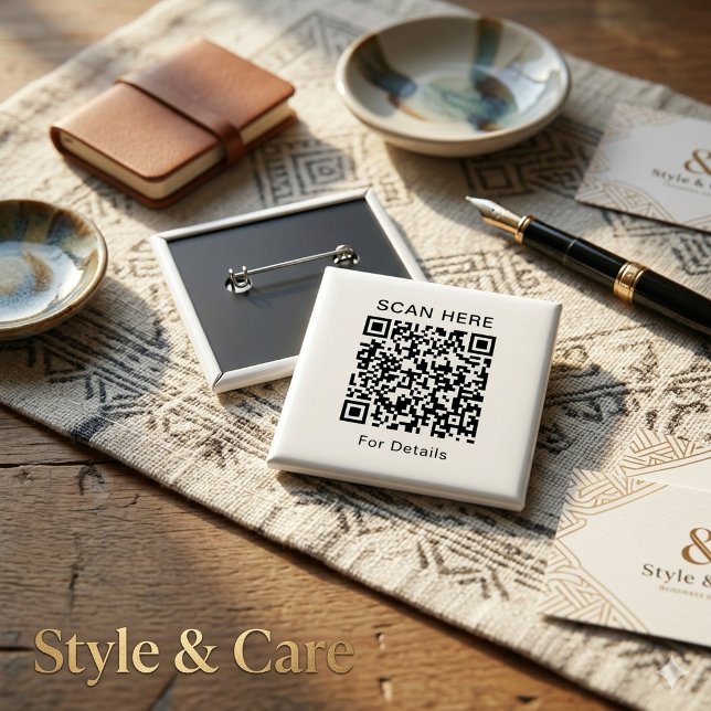 Customizable QR Code Square Button for Any Purpose (Customizable QR Code Square Button for Any Purpose)