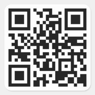 Customizable QR Code Square Sticker