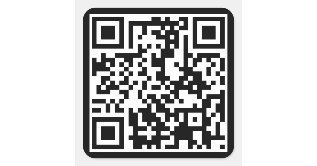 Qr Code Square Sticker Designs customizable QR code Square Sticker | Zazzle