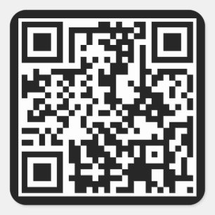 customizable QR code Square Sticker