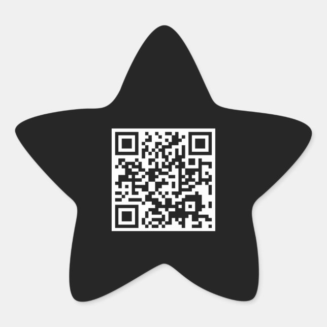 customizable QR code star Star Sticker (Front)