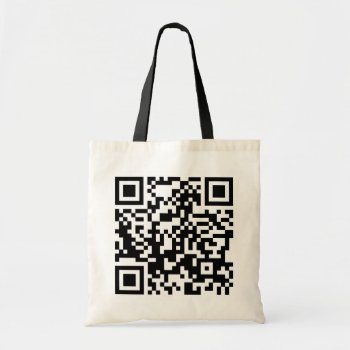 Customizable Qr Code Tote Bag by asyrum at Zazzle