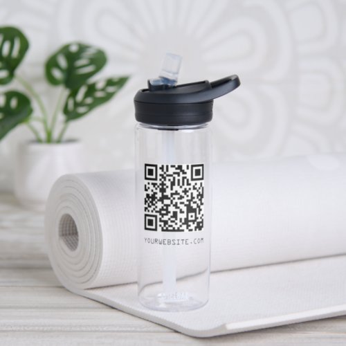 Customizable QR Code Your Webpage Link Water Bottle