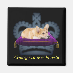 Customizable Queen corgi cushion crown Magnet