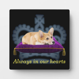 Customizable Queen corgi cushion crown Postcard Plaque