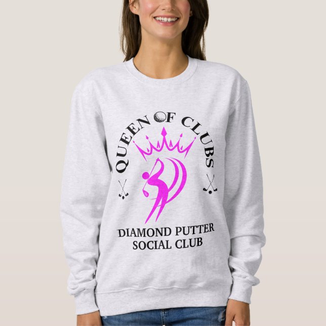 Customizable QUEEN OF CLUBS Women's Golf Sweatshirt (Front)