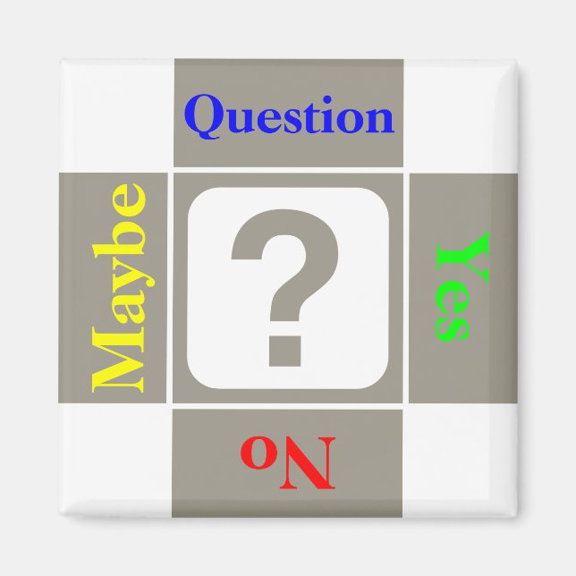 Customizable Question Mark Magnet (Front)