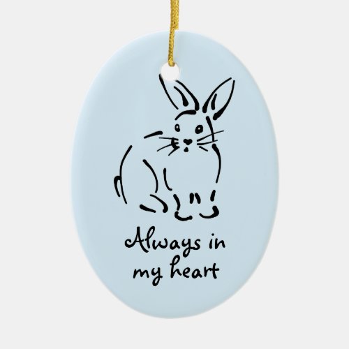 Customizable Rabbit Memorial Ornament
