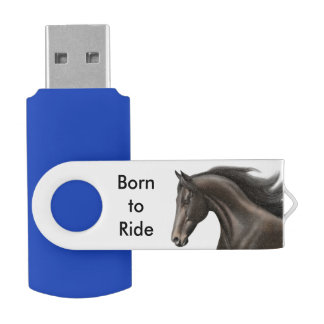 Customizable Race Horse USB 3.0 32GB Flash Drive