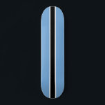 Customizable Racers Stripe Edition Skateboard Deck<br><div class="desc">A fun cool board for the skateboard fan of the family! Features cool black,  blue,  and white stripe pattern. Fully customizable to add names,  images,  and more if desired. Enjoy!</div>