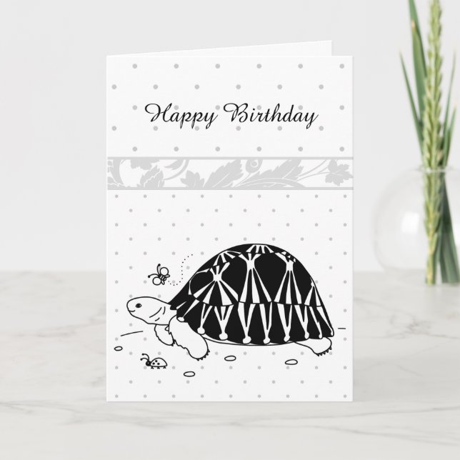 Customizable Radiated Tortoise Card (Front)