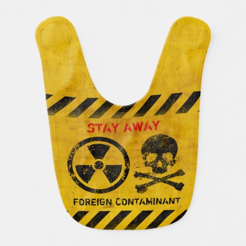 Customizable Radiation Area Warning Baby Bib