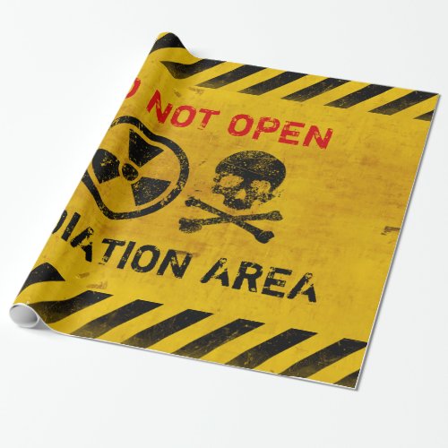 Customizable Radiation Hazard Sign Wrapping Paper
