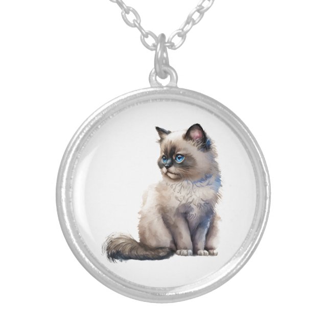 Customizable Ragdoll Cat Necklace (Front)