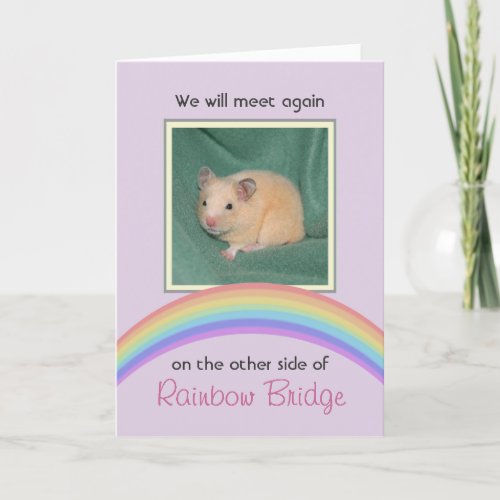 Customizable Rainbow Bridge Pet Memorial Card