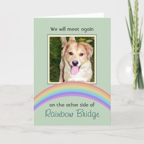 Customizable Rainbow Bridge Pet Memorial Card