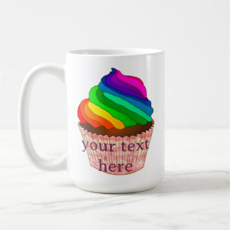 Customizable Rainbow Cupcake Pride Design Coffee Mug