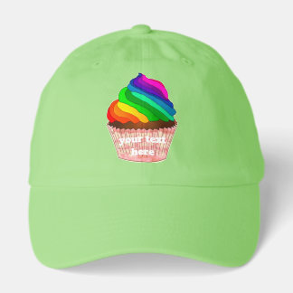 Customizable Rainbow Cupcake Pride Design Hat