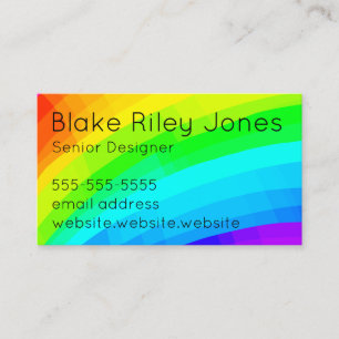 Customizable Rainbow Design Business Card