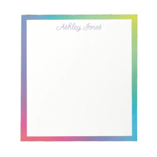 Customizable Rainbow Gradient Notepad