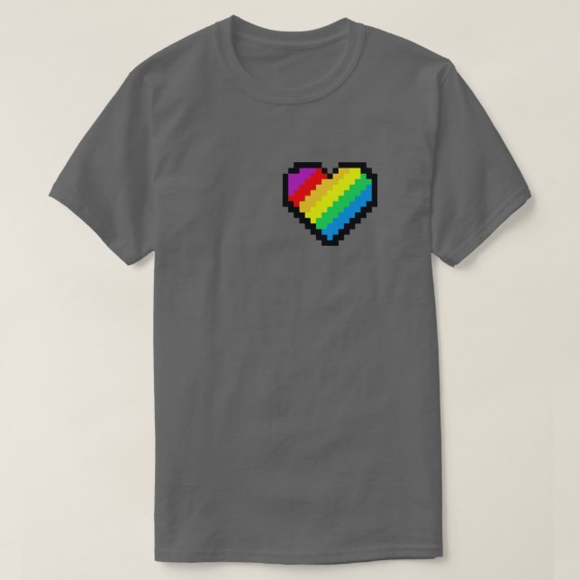 CUSTOMIZABLE RAINBOW HEART BEAT T-Shirt (Design Front)