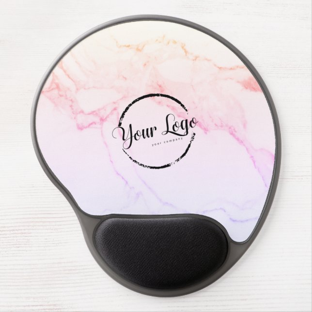 Customizable Rainbow Marble Gel Mouse Pad (Front)
