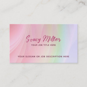 Customizable Rainbow Pastel Business Cards