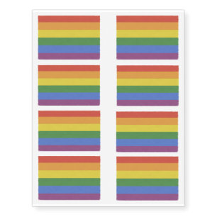 Customizable Rainbow Temporary Tattoos 8 sheet