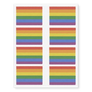 Customizable Rainbow Temporary Tattoos 8 sheet