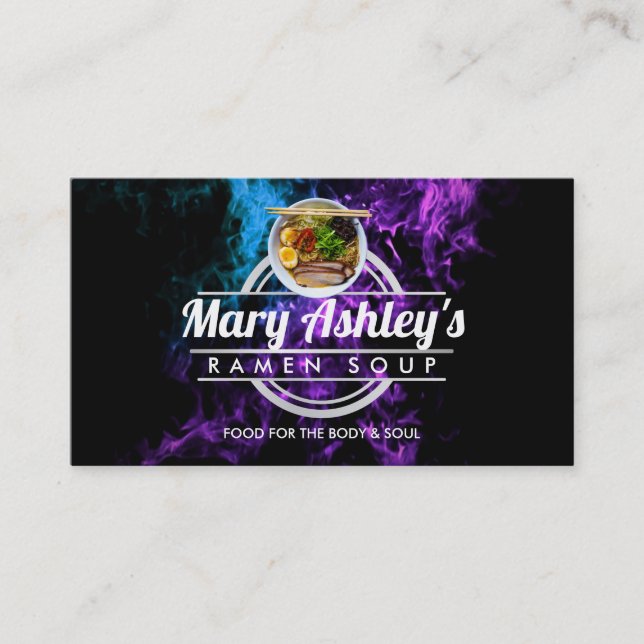 Customizable Ramen Soup business cards (Front)