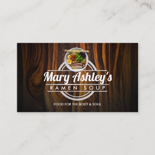 Customizable Ramen Soup business cards