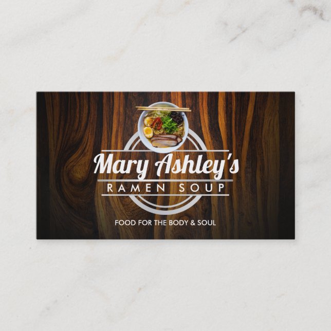 Customizable Ramen Soup business cards (Front)