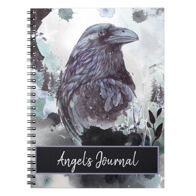 Customizable Raven Journal Notebook (Front)