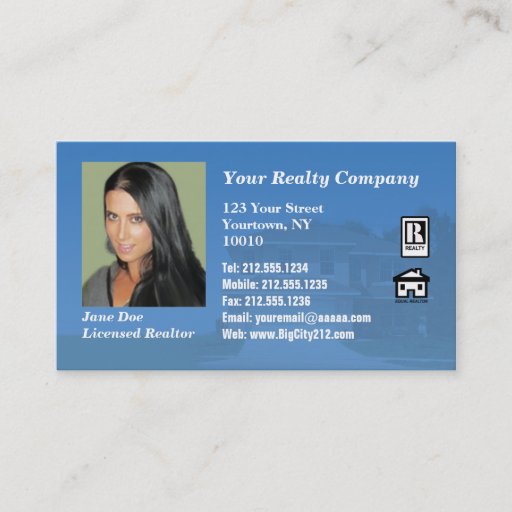Customizable CUSTOMIZABLE Realtor BC Business Card Templates