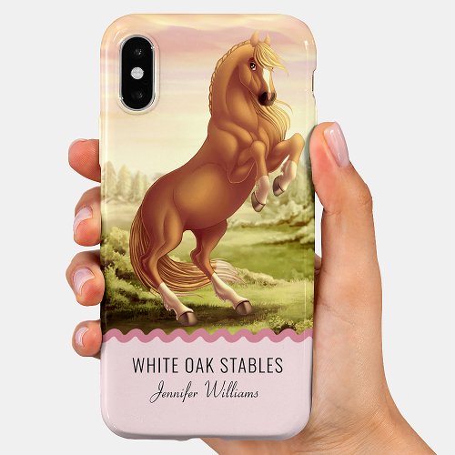 Customizable Rearing Palomino Horse Case_Mate iPhone 14 Case
