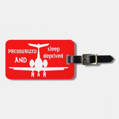Customizable Red Airplane Luggage Identity Tag