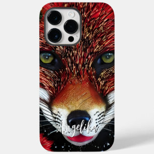 Customizable Red and Gold Abstract Fox Case-Mate iPhone 14 Pro Max Case