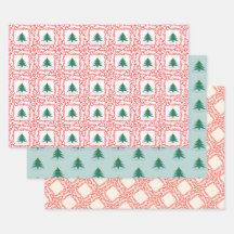 Customizable Red and White Merry Christmas Tree