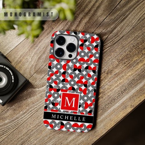 Customizable Red Black White Geometric  Case_Mate iPhone 14 Pro Max Case