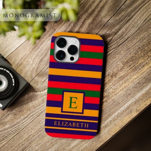 Customizable Red Blue Yellow Green Stripes  Case_Mate iPhone 14 Pro Max Case